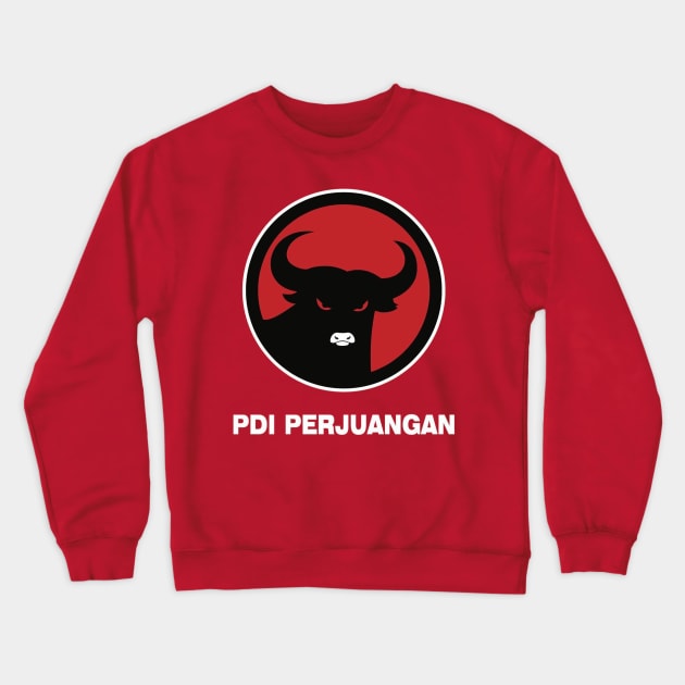 PDI PERJUANGAN LOGO Crewneck Sweatshirt by Pdi Perjuangan